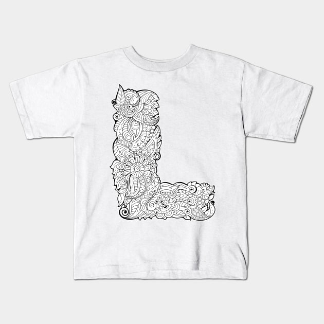 Letter L Kids T-Shirt by ComPix